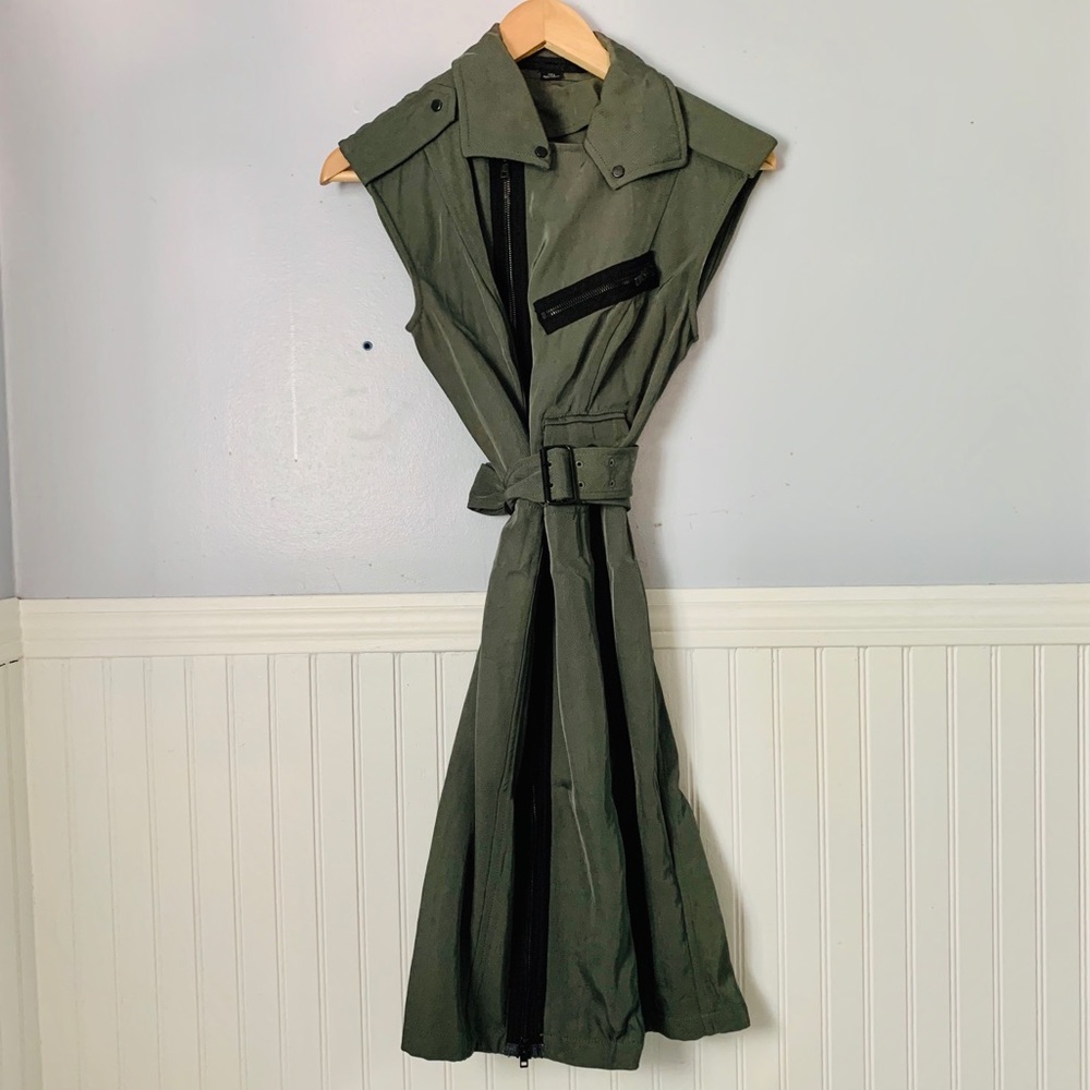 Alexander Wang Military-Style Dress Green Size 4